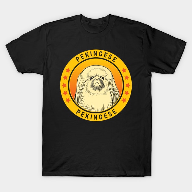 Pekingese Dog Portrait T-Shirt by millersye